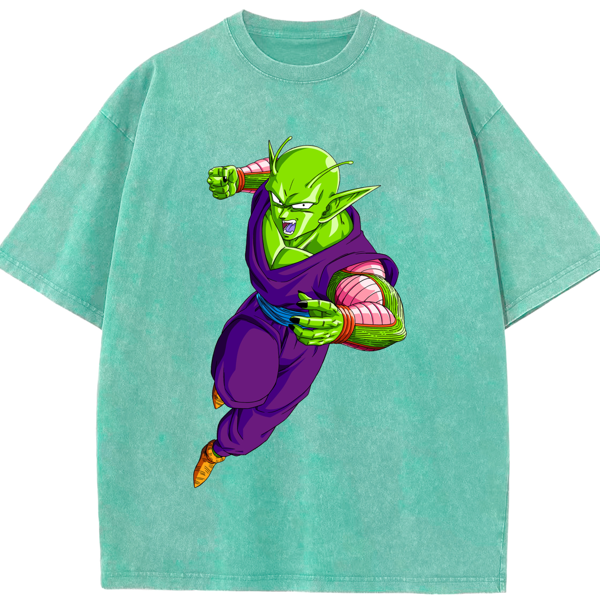 （画像用） ドラゴンボール ピッコロ DRAGON BALL Piccolo 綿100% ヴィンテージ風 半袖Tシャツ（フロントプリント）